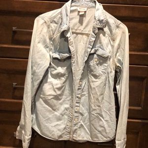 Light denim button up